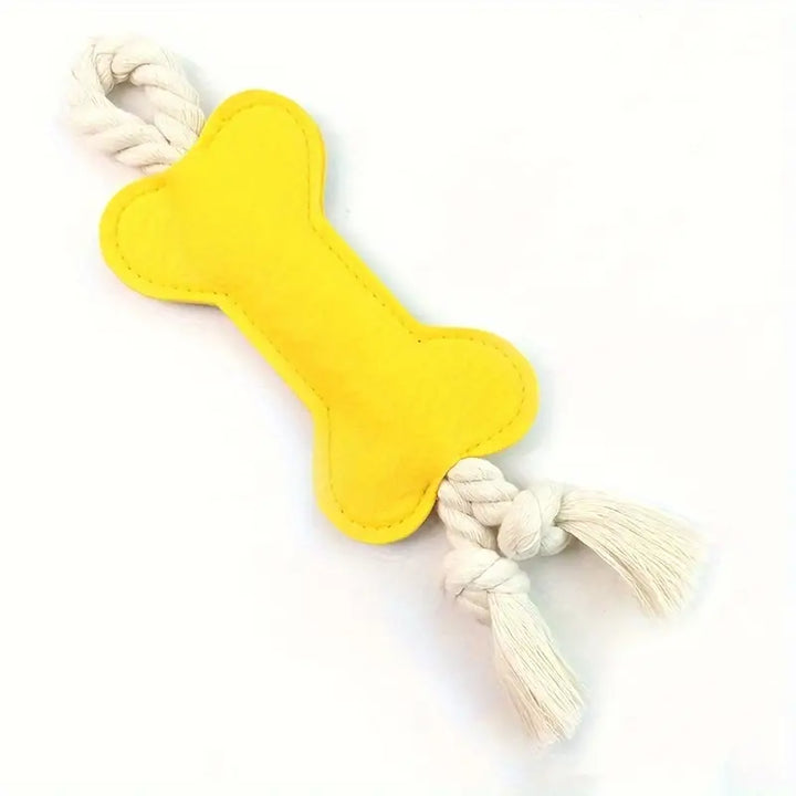 FELT DOG BONE ROPE TOY