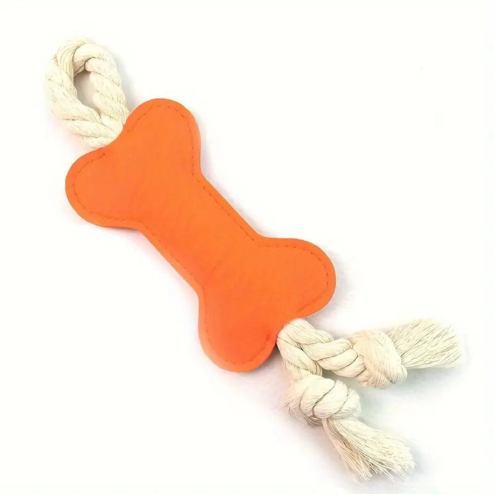 FELT DOG BONE ROPE TOY