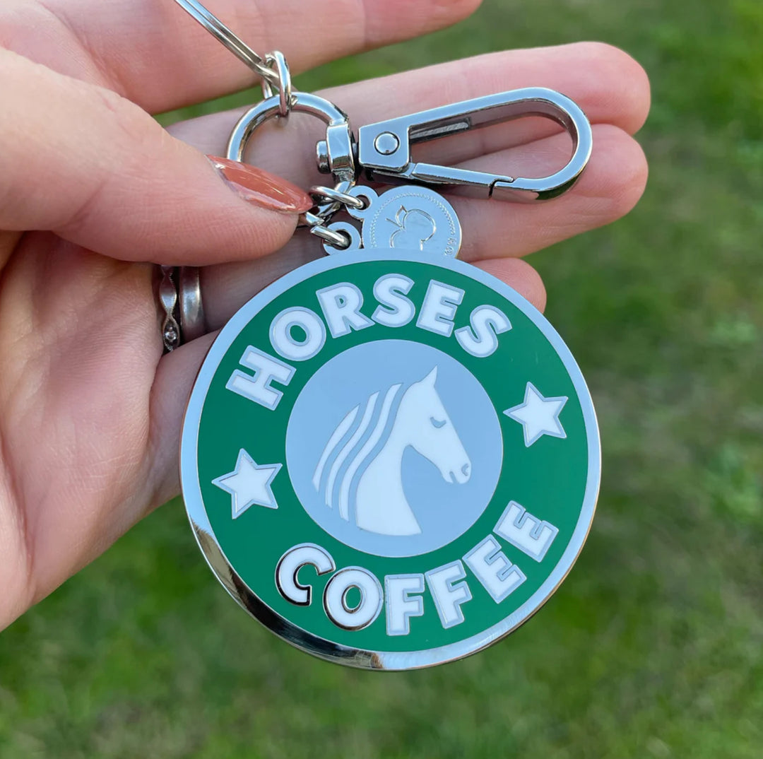 DAPPLEBAY HORSES & COFFEE - KEYCHAIN