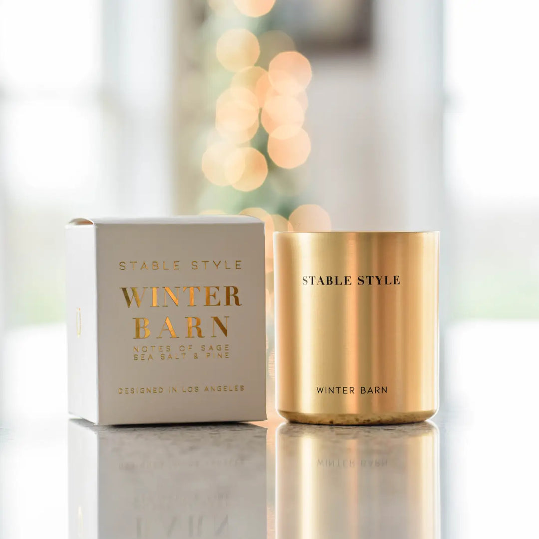 WINTER BARN GOLD CANDLE