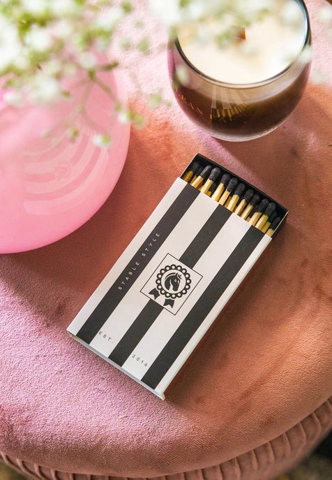 Oversized Black & White Striped Equestrian Matches